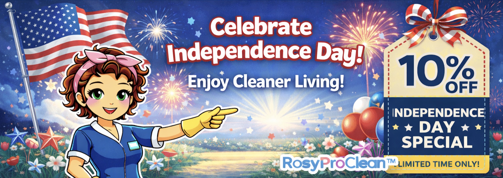 RosyProClean current monthly promotion — Sarasota & Manatee home cleaning